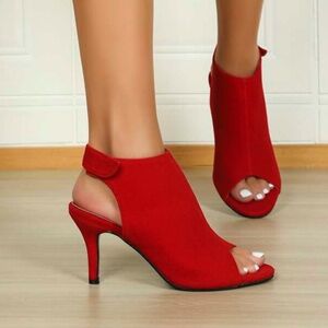 Nine West suede Alexandra peeptoe bootie